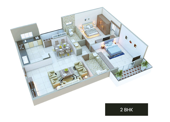 pariwar palm springs 2BHK