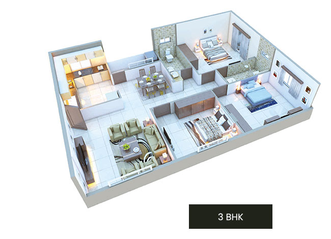 pariwar palm springs 3BHK